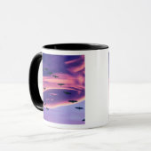 Mug Un composite photographique de grues du Canada en (Devant gauche)