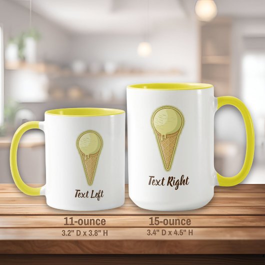 Mug Un cône de crème glacée à bille