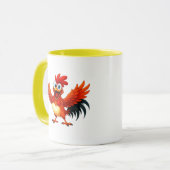 Mug Un coq exubérant agite ses ailes. (Devant gauche)