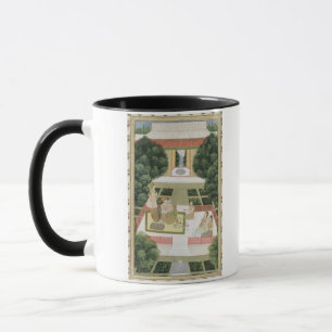 Mug Un couple dans un jardin écoutant la musique avec