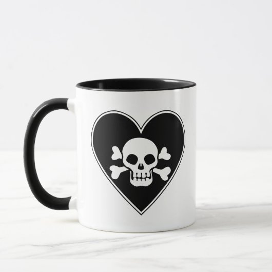 Mug Un crâne mignon dans le coeur (Gauche)