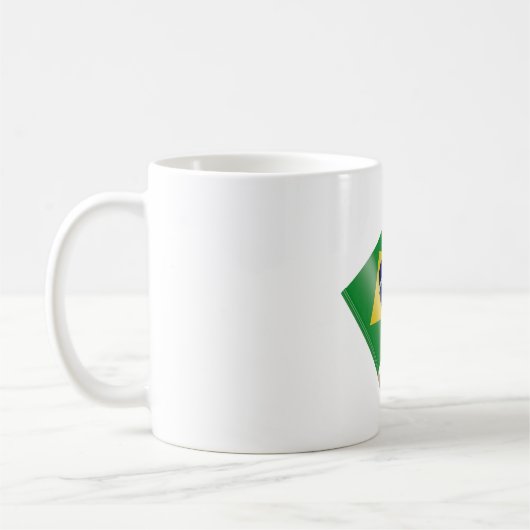 Mug Un cure-dents avec drapeau brésilien (Gauche)