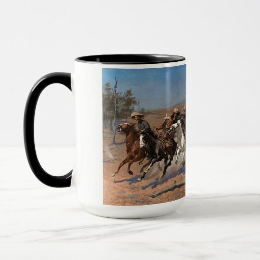 Mug Un Dash pour le Bois par Frederic Remington (Gauche)