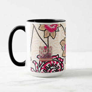 Mug Un design cachemire décoratif avec rouge vif et ép