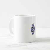 Mug un design de fleur bleue et noire (Devant gauche)