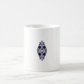 Mug un design de fleur bleue et noire (Centre)