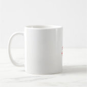Mug un design de fleur rouge sur un arrière - plan bla (Gauche)