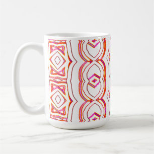 Mug Un design de motif transparent rouge et blanc vibr