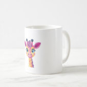 Mug Un design gai et fantaisiste d'une jeune girafe (Devant droit)