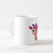 Mug Un design gai et fantaisiste d'une jeune girafe (Devant gauche)