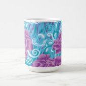 Mug Un design textile dynamique avec violet et turq (Centre)