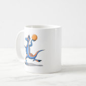 Mug Un Dessin Iguanodon Jouant Au Basket-Ball. (Devant gauche)