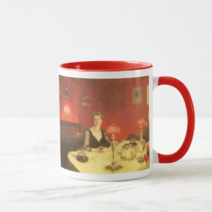 Mug Un dîner table de nuit par John Singer Sargent
