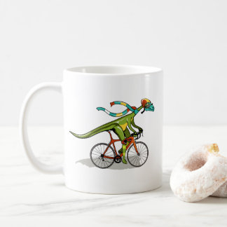 Mug Un Dinosaure Anabisetia À Vélo.