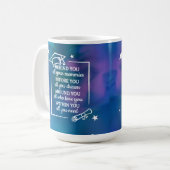 Mug Un diplôme inspirant pour elle sur l'aquarelle ble (Devant gauche)