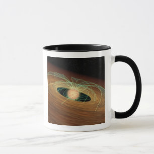 Mug Un disque poussiéreux formant une planète en orbit