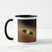 Mug Un disque poussiéreux formant une planète en orbit (Gauche)