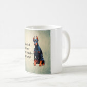 Mug Un Doberman Pinscher Tourné Vit Ici (Devant droit)