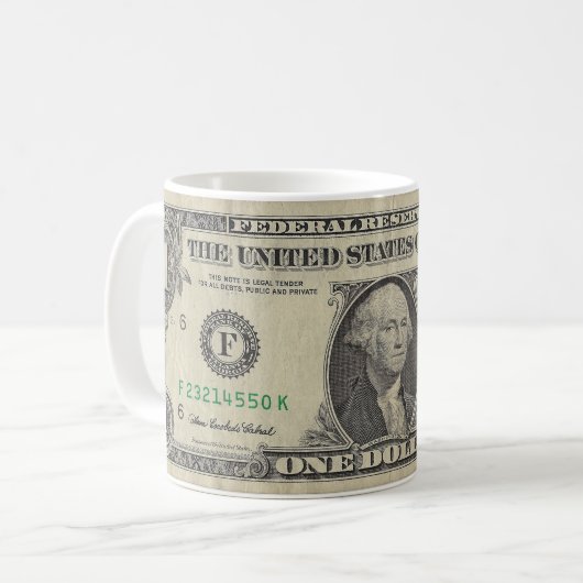 Mug Un dollar de boug, blanc (Devant gauche)