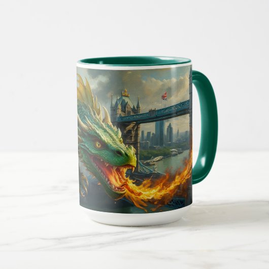 Mug Un dragon gallois vert terrorisait Londres (Devant droit)