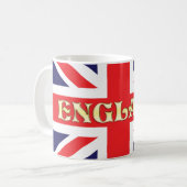 Mug Un drapeau d'Union Jack avec l'Angleterre en face (Devant gauche)