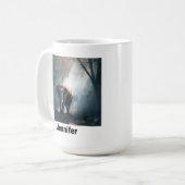 Mug Un éléphant asiatique dans un défrichement éclairé (Devant gauche)