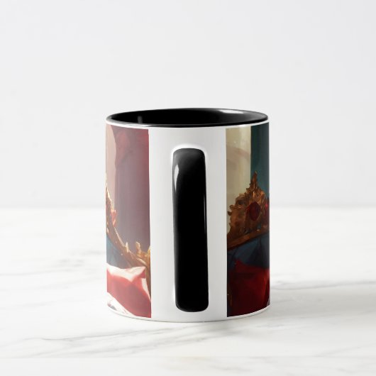 Mug UN EMPRESS avec une couronne de cristal classique (Poignée)