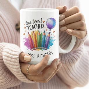 Mug Un enseignant aimé Cadeau de Merci personnalisé
