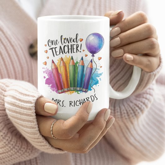 Mug Un enseignant aimé Cadeau de Merci personnalisé