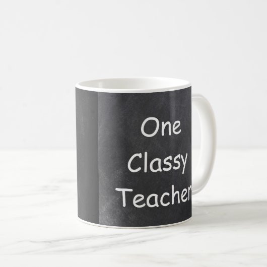 Mug Un enseignant classique Chalkboard Design Idée cad (Devant droit)