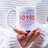 Mug Un enseignant d'amour rose moderne Nom personnalis