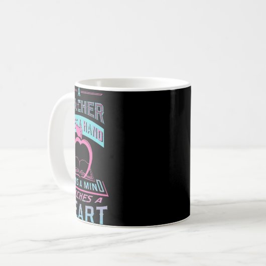 Mug Un Enseignant Prend Une Main Math Enseignant 1 (Devant gauche)