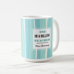Mug Un enseignant sur un million. Cadeau de nom person