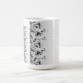 Mug Un ensemble complexe de design floral noir et blan (Centre)