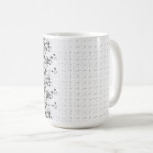 Mug Un ensemble complexe de design floral noir et blan (Devant droit)
