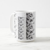 Mug Un ensemble complexe de design floral noir et blan (Devant gauche)