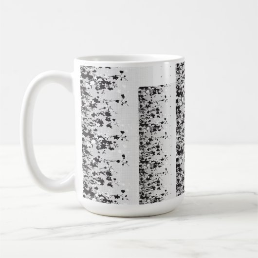 Mug Un ensemble complexe de design floral noir et blan (Gauche)