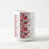 Mug Un ensemble complexe de design floral noir et blan (Centre)