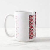 Mug Un ensemble complexe de design floral noir et blan (Gauche)