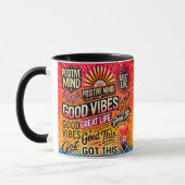 Mug Un Esprit Positif, Une Vie Magnifique, A Compris Ç (Gauche)