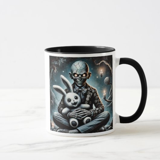Mug Un être démoniaque avec son lapin blanc. (Droite)