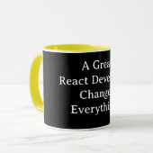 Mug Un excellent développeur React change tout – React (Devant gauche)