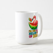 Mug Un flamant rose dans un melon - Oiseau tropical dr (Devant droit)