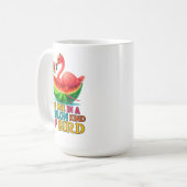 Mug Un flamant rose dans un melon - Oiseau tropical dr (Devant gauche)