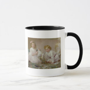 Mug Un frère et une soeur jouant, 1915
