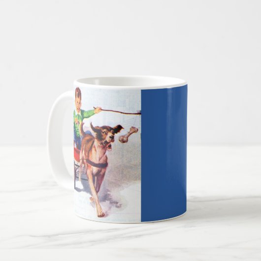 Mug Un garçon et sa charrue à chien (Devant gauche)