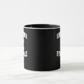 Mug Un gardien de hockey blanc ferme tes cinq trous (Centre)