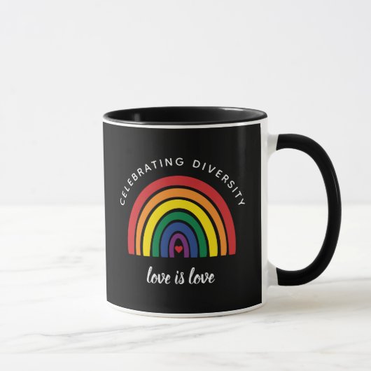 Mug Un Gay pride LGBT célèbre la diversité L'amour est (Droite)