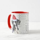 Mug Un grand Dane Père Noël sur Woof Arrière - plan (Devant gauche)