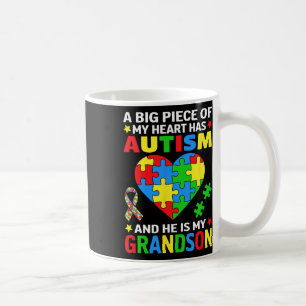 Mug Un gros morceau de mon coeur a l'autisme et c'est 